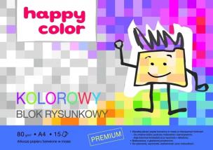 Opakowanie Blok rysunkowy kolorowy A4 80g Happy Color pakiet 20sztuk