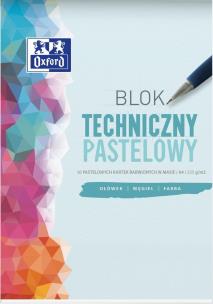 Blok techniczny A4/10K 225G pastelowy (20szt). Wydawca: Oxford. Multiszop.pl Opakowanie Blok techniczny A4/10K 225G pastelowy (20szt)