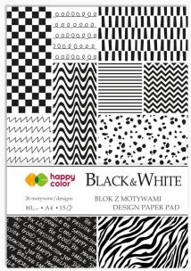 Opakowanie Blok z motywami Black&White A4/15K HAPPY COLOR