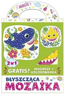 Błyszcząca mozaika 3w1 - Kolorowe rekiny. Wydawca: Ranok-Creative. Multiszop.pl Opakowanie Błyszcząca mozaika 3w1 - Kolorowe rekiny