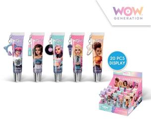 Błyszczyk do ust z zawieszką WOW mix wzorów WOW00012. Wydawca: Kids Euroswan. Multiszop.pl Opakowanie Błyszczyk do ust z zawieszką WOW mix wzorów WOW00012