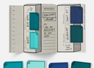 Opakowanie Bookaroo Znaczniki samoprzylepne - Niebieskie