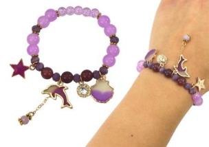 Opakowanie Bransoletka na gumce fioletowa