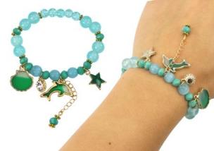 Opakowanie Bransoletka na gumce zielona