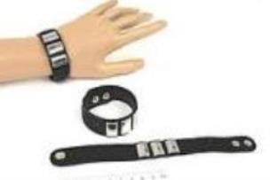 Opakowanie Bransoletka silikonowa czarna 22x2xm