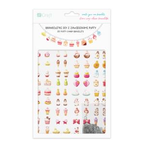 Opakowanie BRANSOLETKI DIY Z ZAWIESZKAMI PUFFY  – SWEETIES