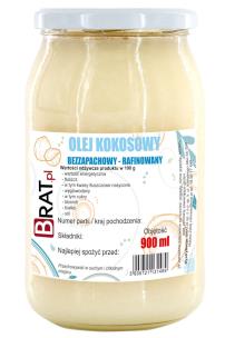 Zdjęcie produktu Brat Olej kokosowy rafinowany bezzapachowy 900ml