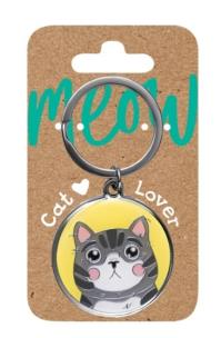 Opakowanie Brelok dla kociarzy - szary kot
