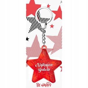 Brelok gwiazdka - Najlepsza Babcia. Wydawca: Be-Happy Gifts. Multiszop.pl Opakowanie Brelok gwiazdka - Najlepsza Babcia