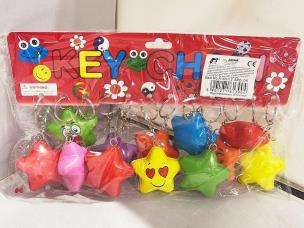 Opakowanie Brelok gwiazdka piankowa MIX (12szt)