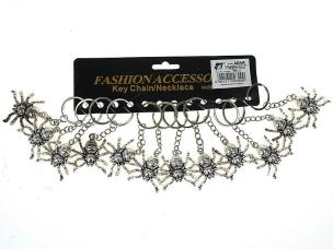 Opakowanie Brelok metalowy pająk srebrny (12szt)