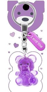 Opakowanie Brelok miś - I love you!