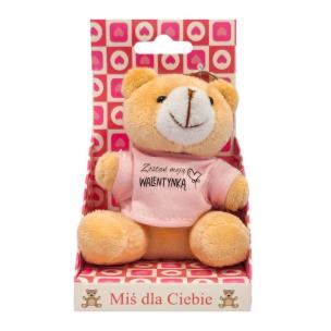 Opakowanie Brelok miś z koszulką. Zostań moją walentynką