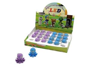 Opakowanie Brelok ośmiornica światło i dźwięk 4,5x5cm (24szt)