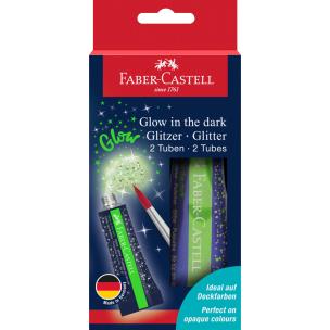 Brokat świecący w ciemności 12ml 2szt FABER CASTEL. Wydawca: Faber Castell. Multiszop.pl Opakowanie Brokat świecący w ciemności 12ml 2szt FABER CASTEL