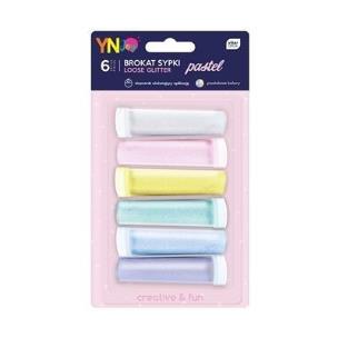 Opakowanie Brokat sypki dekoracyjny 6 kolorów Pastel YN TEEN