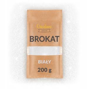 Opakowanie Brokat sypki do farb dekoracji biały 200g