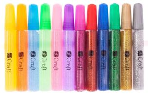 Opakowanie Brokat w kleju 12 kolorów