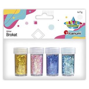 Opakowanie Brokat w słoiczku 4 kolory