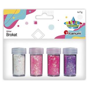 Opakowanie Brokat w słoiczku 4 kolory