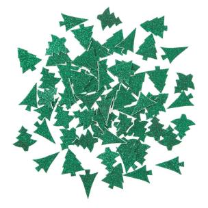 Opakowanie Brokatowe naklejki pianki choinki 65szt