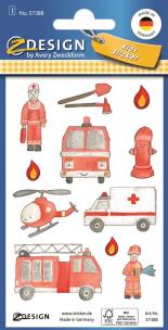 Opakowanie Brokatowe naklejki - Służby ratunkowe