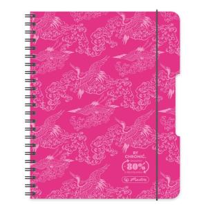 Opakowanie Brulion na spirali A4/80K kratka różowy (2szt)