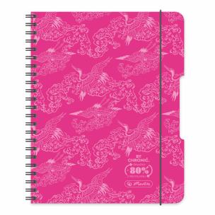 Opakowanie Brulion na spirali A5/80K kratka różowy (2szt)