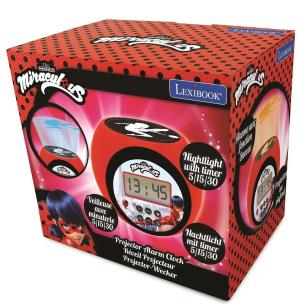 Budzik cyfrowy Miraculous z projektorem i timerem RL977MI. Wydawca: Lexibook. Multiszop.pl Opakowanie Budzik cyfrowy Miraculous z projektorem i timerem RL977MI