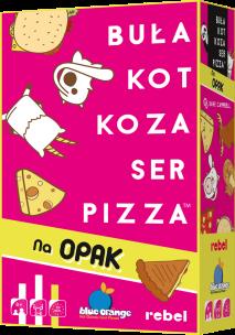 Buła, Kot, Koza, Ser, Pizza - Na opak. Wydawca: Rebel. Multiszop.pl Opakowanie Buła, Kot, Koza, Ser, Pizza - Na opak