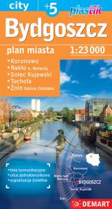 Bydgoszcz + 5 plan miasta. Autor: Opracowanie zbiorowe. Multiszop.pl Okładka książki Bydgoszcz + 5 plan miasta