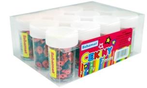 Opakowanie Cekiny 7mm czerwone 12 x 7g