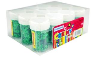Opakowanie Cekiny 7mm zielone 12 x 7g