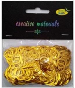 Opakowanie Cekiny obrączki złote 15g