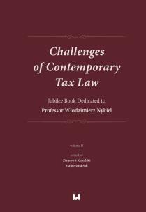 Okładka książki Challenges of Contemporary Tax Law