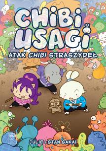 Chibi Usagi. Atak chibi straszydeł. Autor: Stan Sakai, Julie Fuji Sakai, J. Multiszop.pl Okładka książki Chibi Usagi. Atak chibi straszydeł