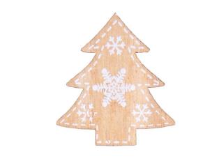 Opakowanie Choinka naturalna dekoracja drewniana 4cm 12szt