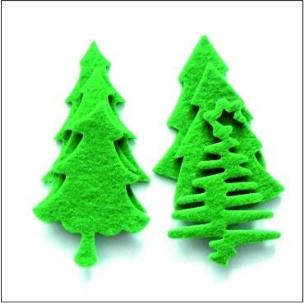 Opakowanie Choinki z filcu 6szt