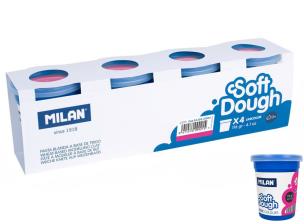 Opakowanie Ciastolina MILAN BASIC 4 słoiczki x 116 g różowa