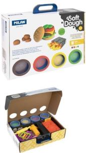 Opakowanie Ciastolina z akcesoriami Burgers 4 kolory MILAN