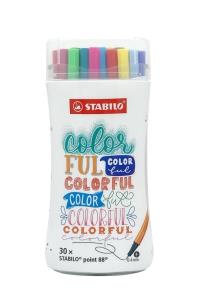 Cienkopis Point 88 Colorful 30 kolorów STABILO. Wydawca: Stabilo. Multiszop.pl Opakowanie Cienkopis Point 88 Colorful 30 kolorów STABILO