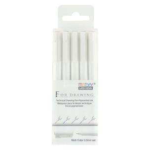 Cienkopisy graficzne 0,3mm 5 kolorów. Wydawca: Marvy. Multiszop.pl Opakowanie Cienkopisy graficzne 0,3mm 5 kolorów