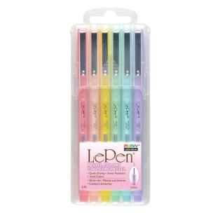 Cienkopisy Le Pen Pastel 6 kolorów. Wydawca: Marvy. Multiszop.pl Opakowanie Cienkopisy Le Pen Pastel 6 kolorów