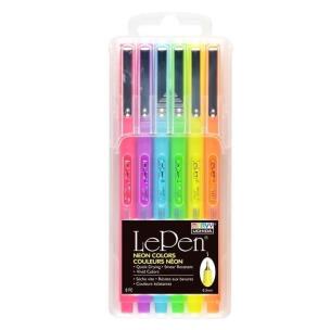 Cienkopisy Neon 6 kolorów. Wydawca: Marvy. Multiszop.pl Opakowanie Cienkopisy Neon 6 kolorów
