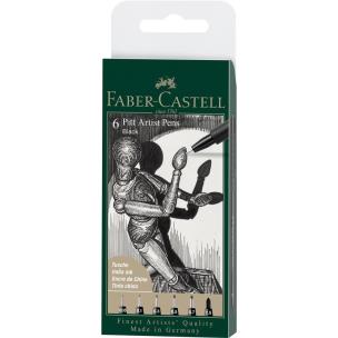 Cienkopisy Pitt Artist Pen 6szt. Wydawca: Faber Castell. Multiszop.pl Opakowanie Cienkopisy Pitt Artist Pen 6szt