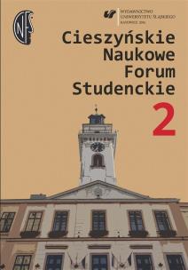 Okładka książki Cieszyńskie Naukowe Forum Studenckie. T. 2