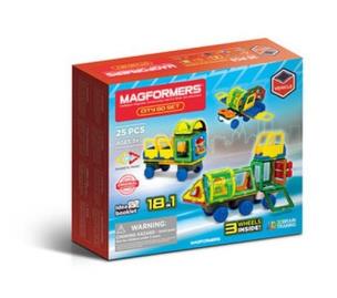 City Go Set 25 elementów. Wydawca: MAGFORMERS. Multiszop.pl Opakowanie City Go Set 25 elementów
