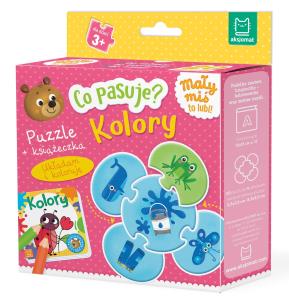 Okładka książki Co pasuje? Kolory. Puzzle + książeczka