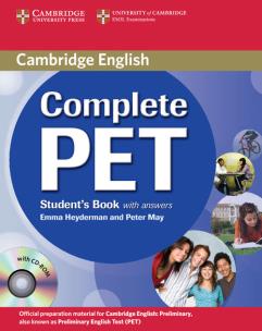 Okładka książki Complete PET Student's Book with answers +CD