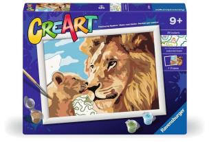 CreArt dla dzieci: Lew z małym. Wydawca: Ravensburger. Multiszop.pl Opakowanie CreArt dla dzieci: Lew z małym
